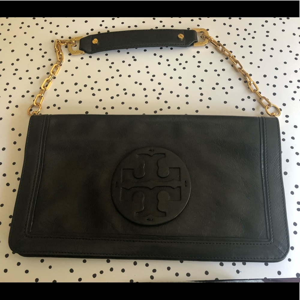 🦄Tory Burch🦄GUCBlack Leather clutch/shoulder bag